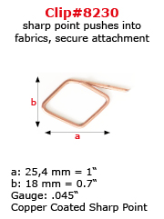 Product#8230 Wall Clip Secures Tags
